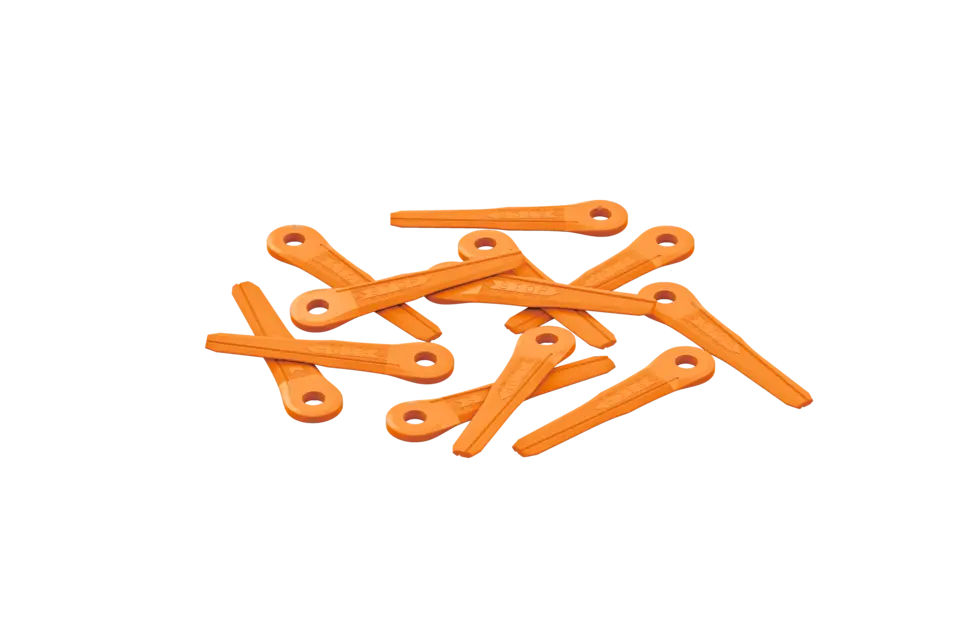 Set kunststofmessen, (twaalf stuks)