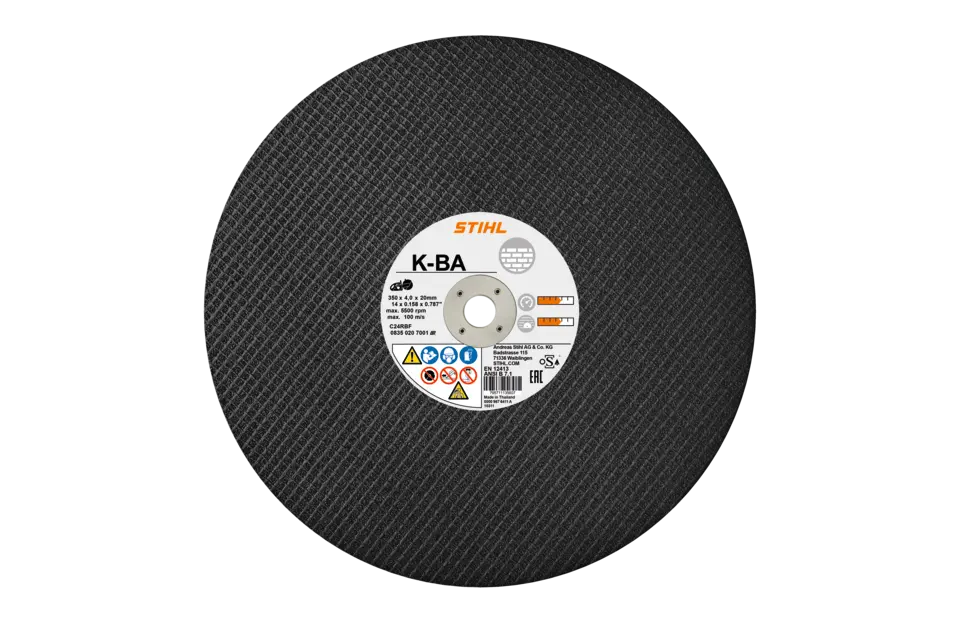 Kunsthars-doorslijpschijf, Ø 350 mm, steen, K-BA